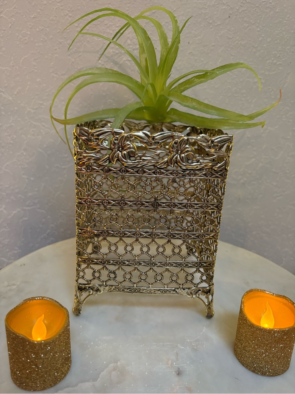 Vintage Filagree Tissue Box